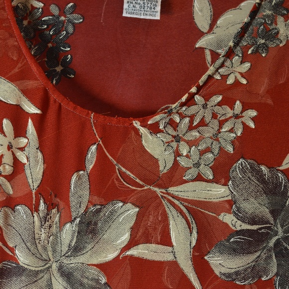 RAINDROPS RED DRESS SZ L - Picture 3 of 6